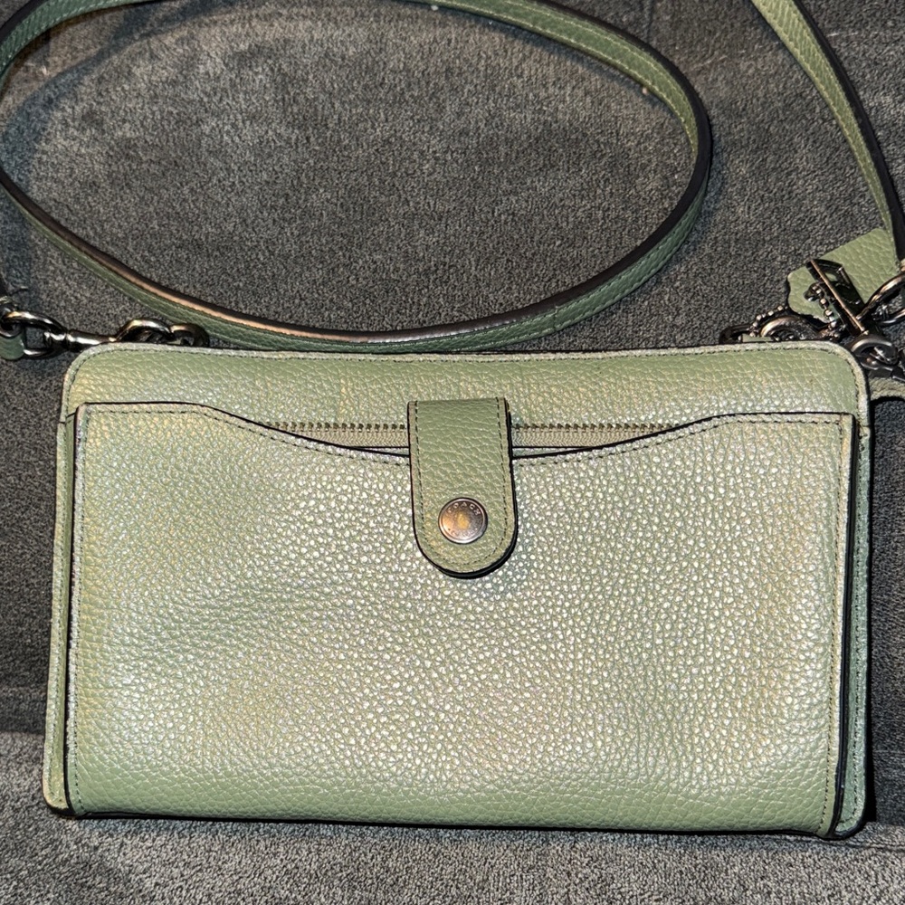 Coach Green Leather Crossbody Bag